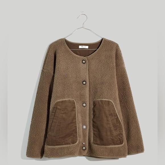 NWT Madewell (Re)sourced Fleece Cardigan Jacket - Picture 3 of 6